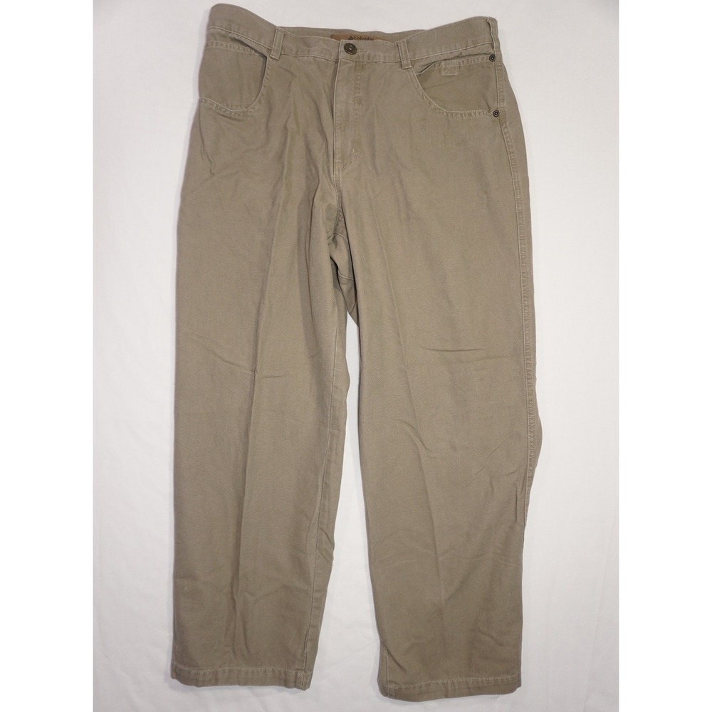 Columbia 36 Tan Cotton Canvas Utility Carpenter Pants